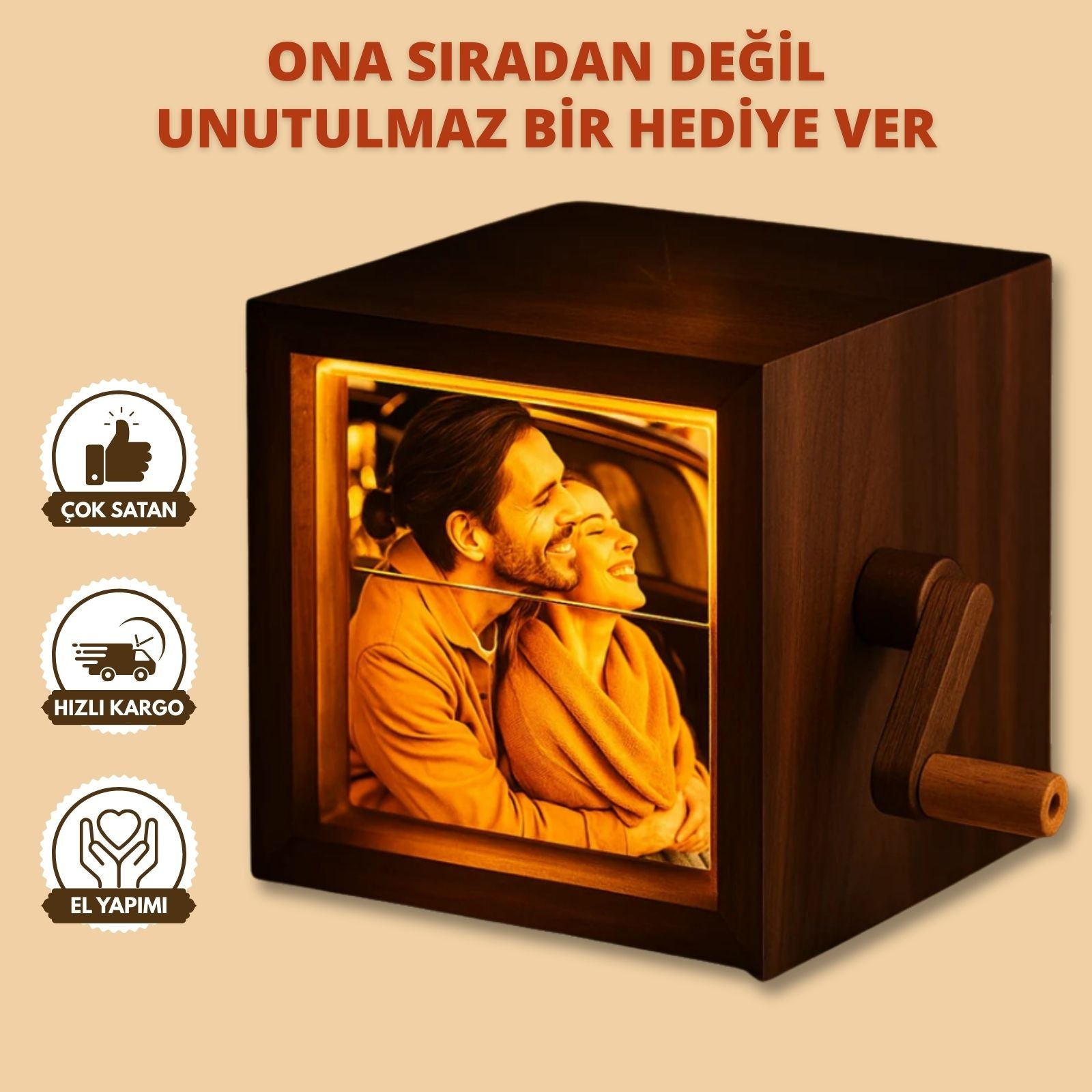 Işıklı Fotoğraf Kutusu (Kişiye Özel Üretim)