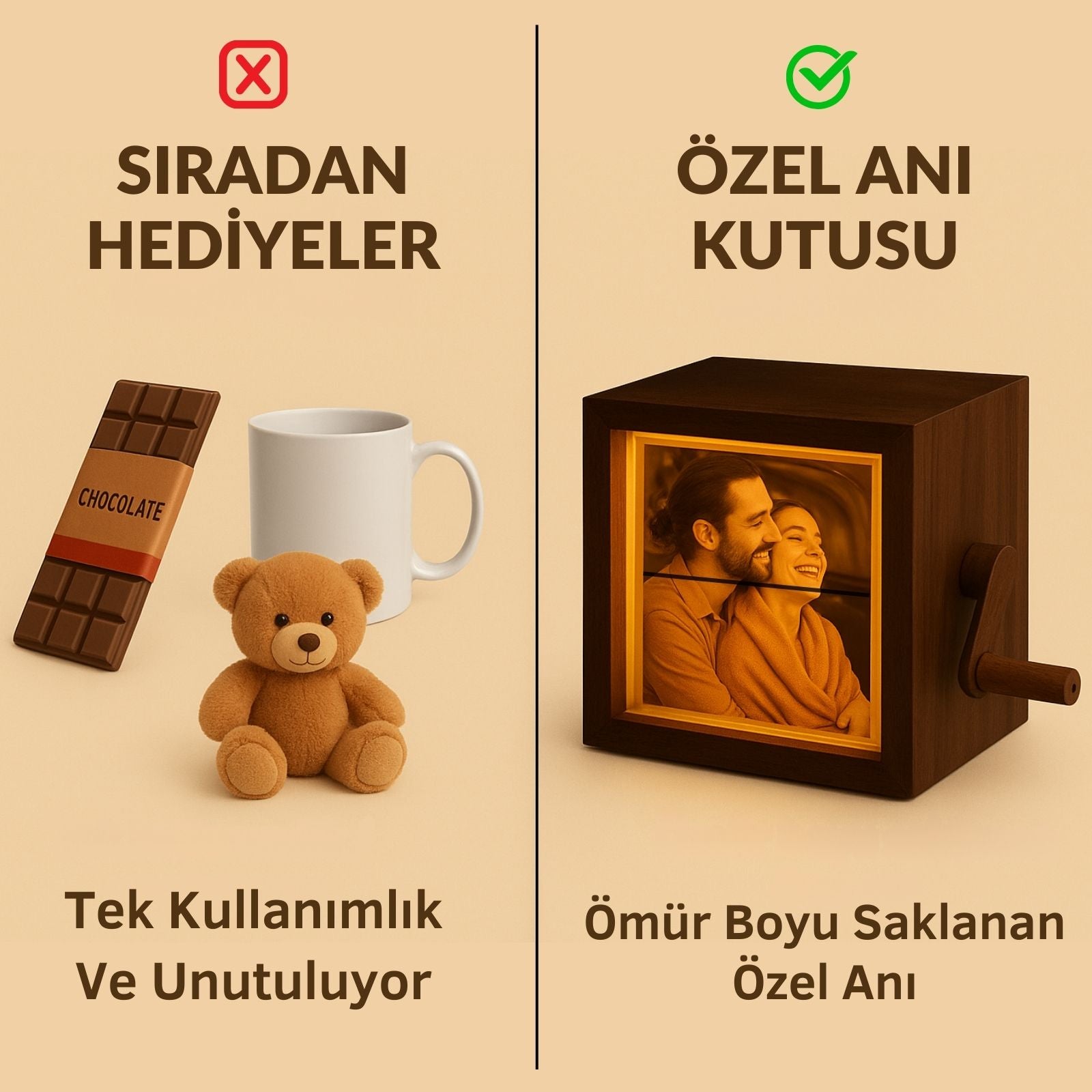 Işıklı Fotoğraf Kutusu (Kişiye Özel Üretim)